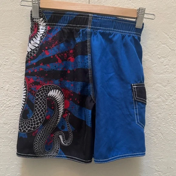 Blue and Black Boy’s Swim Shorts - Picture 5 of 6